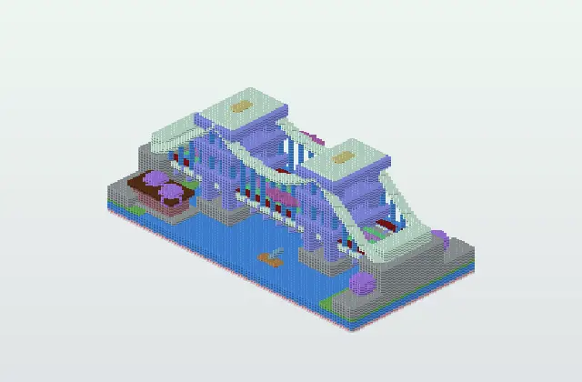 Golden Gate Bridge San Francisco Minecraft Schematic preview
