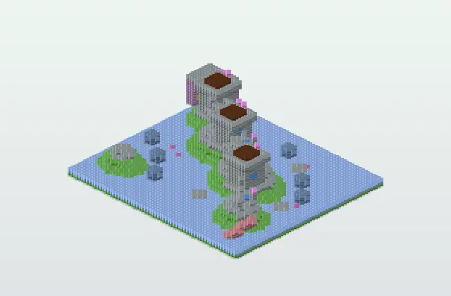 Iconic Great Wall of China Minecraft Schematic preview