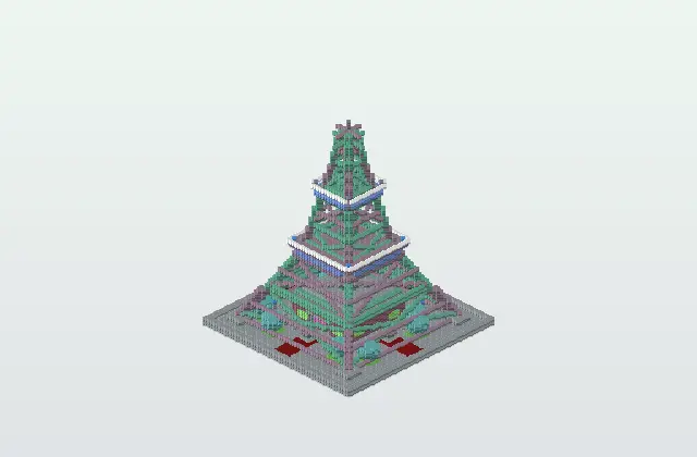 Original Tokyo Tower Iconic Minecraft Schematic preview