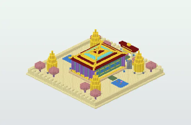 Wat Phra Kaew Emerald Temple Minecraft Schematic preview